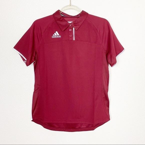 Adidas Burgundy Utility Polo Climacool Golf - Picture 1 of 8